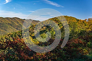 Seansonal View of the Blue Ridge Mountains of Virginia, USA