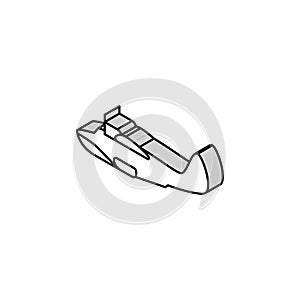 seaplane airplane aircraft isometric icon vector illustration