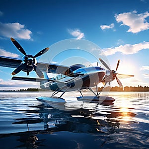 seaplane on calm