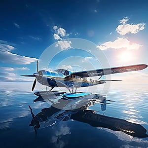 seaplane on calm