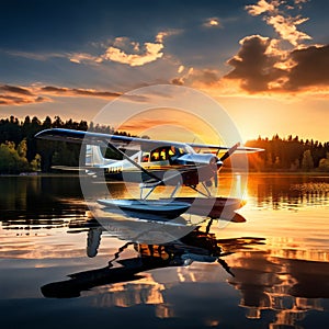 seaplane on calm