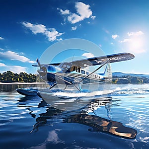 seaplane on calm