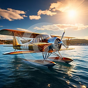 seaplane on calm