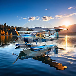 seaplane on calm