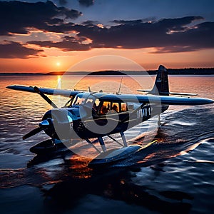 seaplane on calm