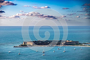 Seaplane view of Fort Jefferson at Dry Tortugas National Park