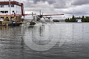 Seaplanes in Great Slave Lake at Yellowknife