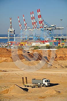 Seaport of Ashdod. Israel.