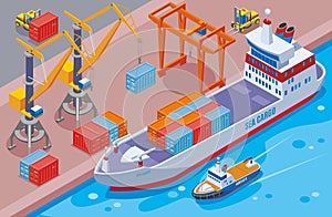 Seaport Isometric Composition