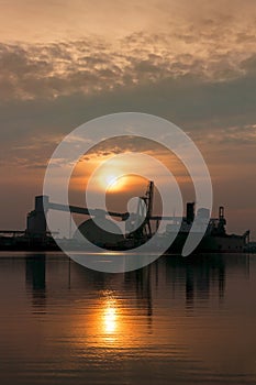 Seaport Reflection Silhouette