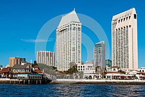 Seaport Village Waterfront Shopping and Dining Complex with Adjacent Hotels