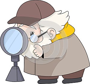 search activity, the old grandfather, a geologist, is looking for traces of treasure