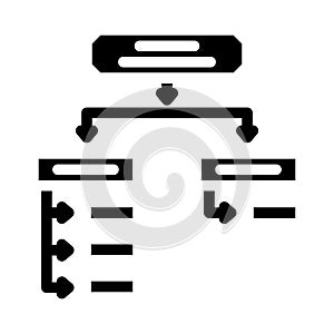 search algorithm glyph icon vector illustration