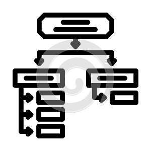 search algorithm line icon vector illustration