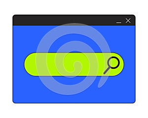 Search bar in browser window 2D cartoon object