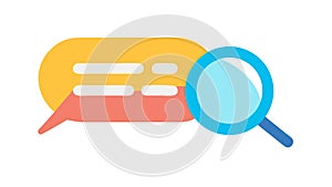 Search Bar Chat Bubble Icon Vector Design, vector design Generative AI