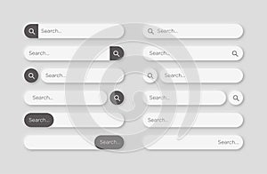 Search bar design web UI elements