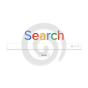Search Bar Field Vector. Search Engine Browser Window Template.