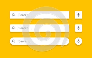 Search bar in flat style. Website address vector illustration on isolated background. Internet link sign business concept