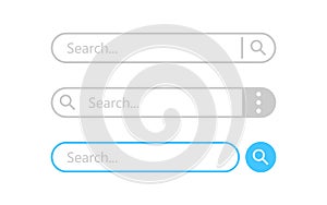 Search bar in flat style. Website address vector illustration on isolated background. Internet link sign business concept