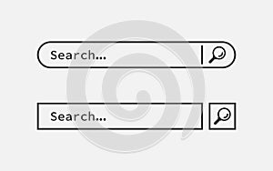 Search bar in flat style. Website address vector illustration on isolated background. Internet link sign business concept