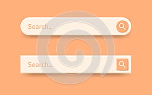 Search bar in flat style. Website address vector illustration on isolated background. Internet link sign business concept