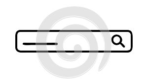 Search Bar Input Icon, Magnifying Glass Query, vector design Generative AI
