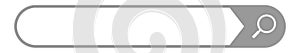 Search bar interface element. Browser navigation button