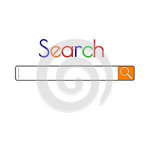 Search bar for internet browser. Web page design. Vector illustration.