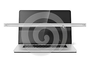 Search bar on a laptop