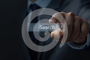Search bar, online navigation, efficiently search and explore information on websites, apps and digital platforms, touch