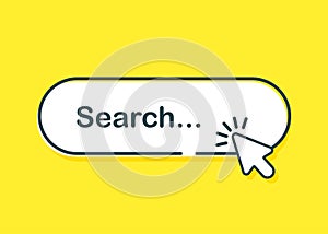 Search Bar for ui, design and web site. Search Address and navigation bar icon. Collection of search form templates for websites