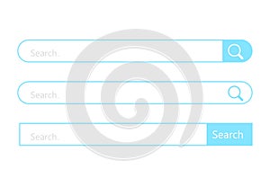 Search bar vector template. Internet searching illustration.