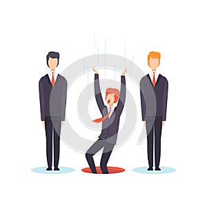 Search the best person from group, business competition, job seekers, unemployment concept vector Illustration