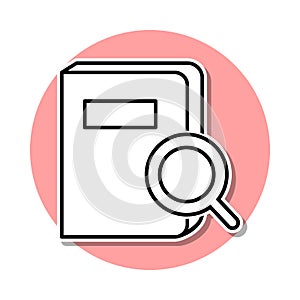 search for a book sticker icon. Simple thin line, outline vector of Books and magazines icons for ui and ux, website or mobile