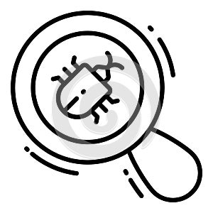 Search Bug, Protection and security vector icons set cyber computer network business data technology