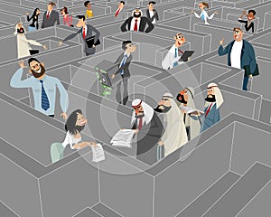 Search business customer in maze