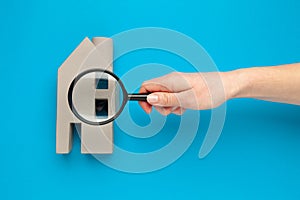 Search for cheap real estate. House inspection, home security check