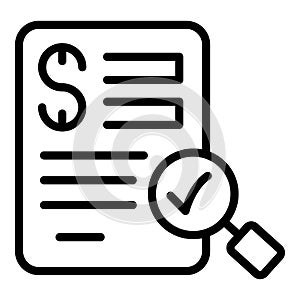 Search collateral icon outline vector. Finance time