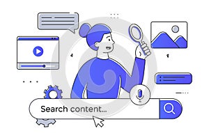 Search content vector simple