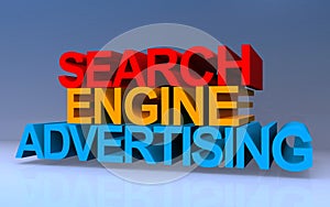 search engine advertising on blue