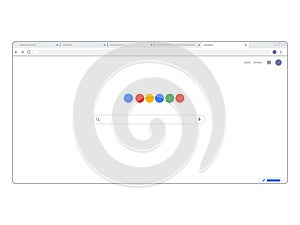 Search engine homepage browser search bar exploration user interface simple
