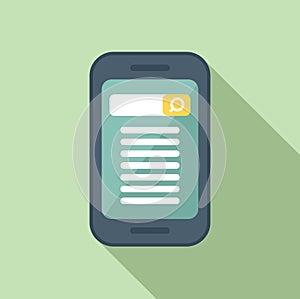 Search engine icon flat vector. Content seo website