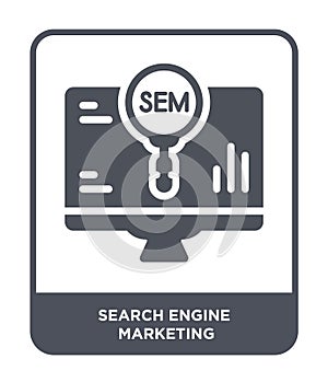 search engine marketing icon in trendy design style. search engine marketing icon isolated on white background. search engine