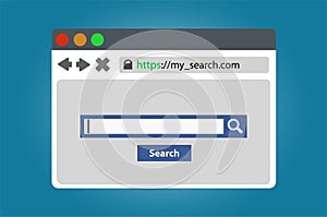 Search engine open in browser window photo