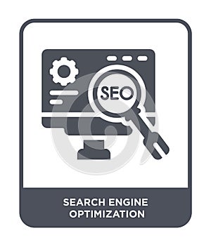 search engine optimization icon in trendy design style. search engine optimization icon isolated on white background. search