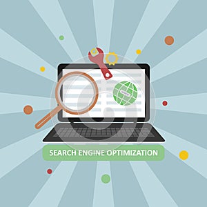 Search engine optimization illustration.