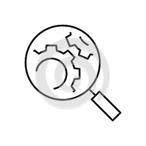 Search engine optimization line icon on white background
