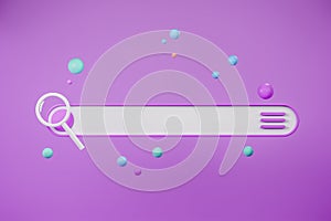 Search engine optimization, web design element on violet background