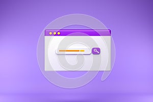 Search engine optimization, web design element on violet background